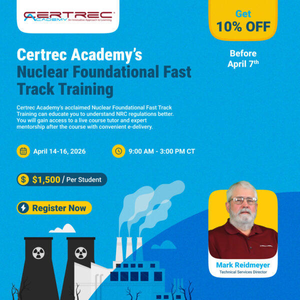 Nuclear Foundational Fast Track Training - April 14-16, 2026