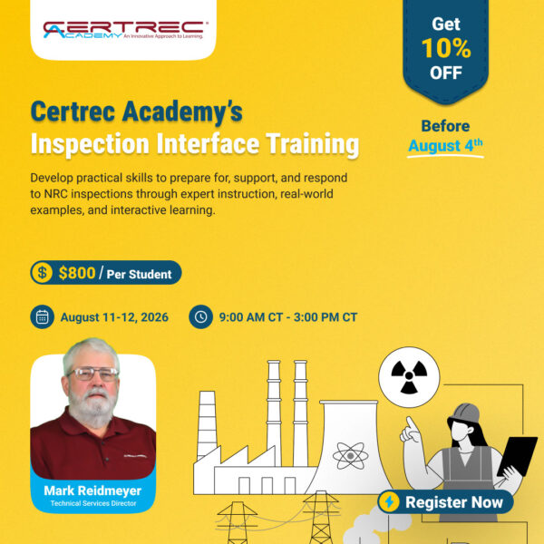 Inspection Interface Training - August 11-12, 2026
